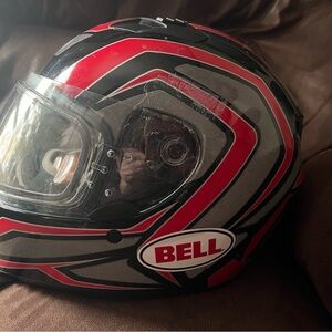 Bell Red and Black Motorcycle Snowmobile Helmet Adult Small